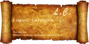 Lugosi Celeszta névjegykártya